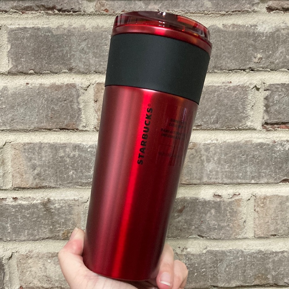 ✨New Starbucks 16 oz SS Red Cold Cup